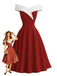 Abito-Anni '50-Color-Block-a-Spalle-Scoperte-Senza-Maniche