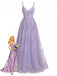Sequin v-neck spaghetti strap dress front view ideal for evening parties and special occasions