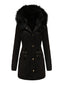 Cappotto con cerniera e rifiniture in pelliccia anni '50