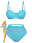Bikini a vita alta con arricciato anni '40