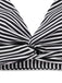 Set Tankini Nero Anni '50 a Righe con Scollo all'americana
