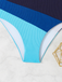 Costume Intero Blu Monospalla a Righe Color Block Anni '40 6