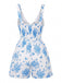 Set Bikini con Stampa Foglie Tropicali e Allacciatura al Collo Anni '60 3