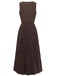 Step into 1940s sophistication with Retro Stage's brown vest & pleated skirt set. Two pieces, endless elegance. Your vintage story awaits.