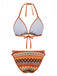 Set Bikini Bohémien Geometric in Maglia Halter Anni '70 3