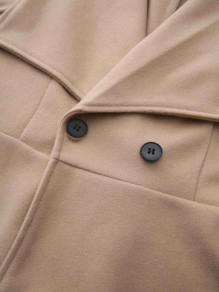 Cappotto sartoriale con risvolto tinta unita anni '40