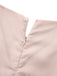 Abito rosa anni '40 senza maniche con scollo a V e cintura
