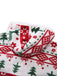 Felpa con cappuccio in peluche con renne e albero di Natale anni '40