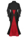 2PCS Abito a sirena e cappotto trasparente Halloween anni '30