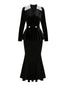 2PCS Top in velluto e gonna a sirena anni '30