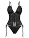 Completo-tankini-nero-anni '40-in-pizzo-in-tessuto-a-doppio-strato