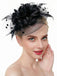 Copricapo-da-sposa-nero-con-piume-e-fiori-in-rete