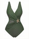 Costumi-intero-verde- anni '50-stella-marina-con-scollo-a-V