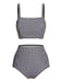 Costumi plaid spalline sottili bianco e nero anni '40