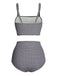 Costumi plaid spalline sottili bianco e nero anni '40