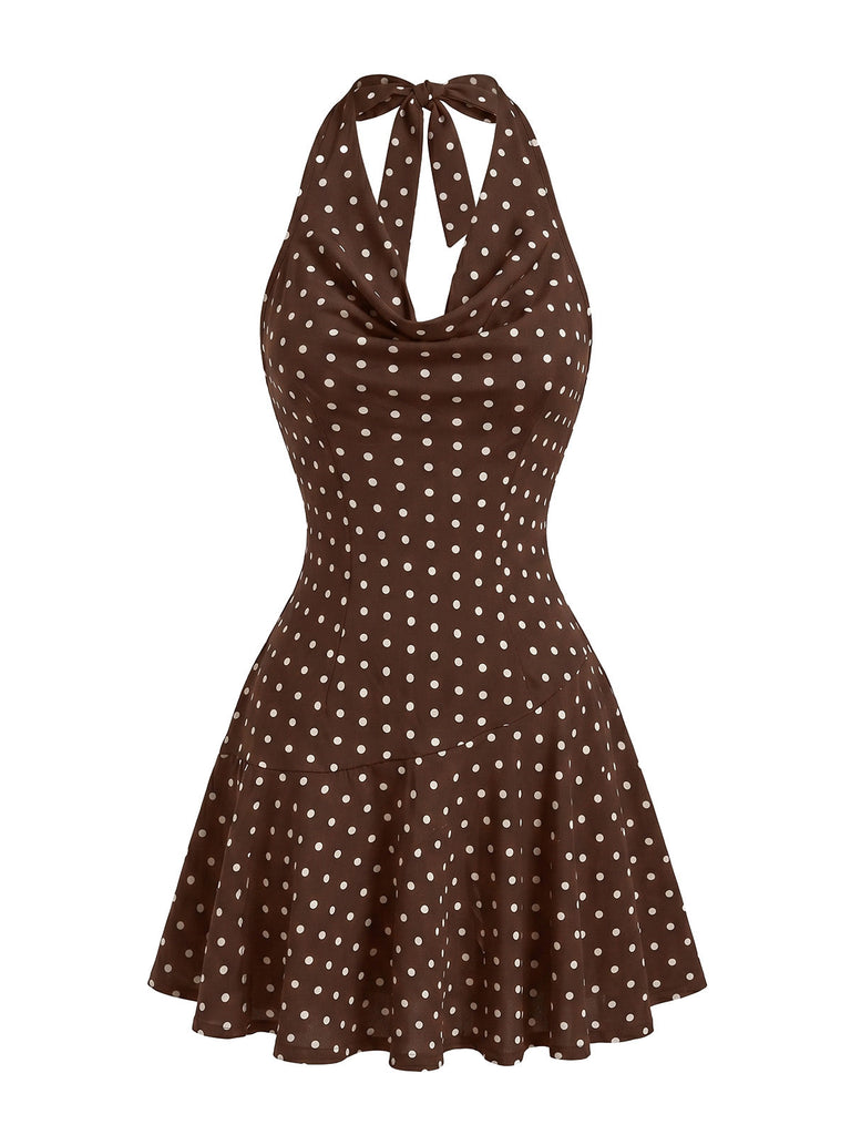 Abito Svasato Floreale Boho con Scollo Quadrato e Maniche a Sbuffo Anni '70 2