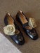 Scarpe Mary Jane Piatte in Ecopelle con Fiori 3D Amovibili 5