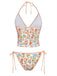 [Prevendita] Set Tankini Arancione Anni '50 con Limoni e scollo all'americana