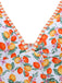 [Prevendita] Set Tankini Arancione Anni '50 con Limoni e scollo all'americana