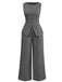 2PCS Top senza maniche e pantaloni a gamba larga anni '40