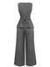 2PCS Top senza maniche e pantaloni a gamba larga anni '40