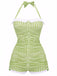 [Pre-Vendita] Costume Intero Nero Halter a Pois con Fiocco Anni '50 15