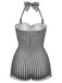 Gingham 1950s Halter Bowknot One-piece Swimsuit, classic vintage style summer beach collection - Image 16