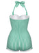 [Pre-Vendita] Costume Intero Nero Halter a Pois con Fiocco Anni '50 19