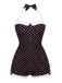 Gingham 1950s Halter Bowknot One-piece Swimsuit: timeless style reimagined