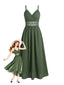 Abito Verde Anni '30 in Pizzo Patchwork Arricciato con Scollo a V
