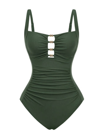 Costume Intero Ruched con Taglio Contenitivo Anni '50 2