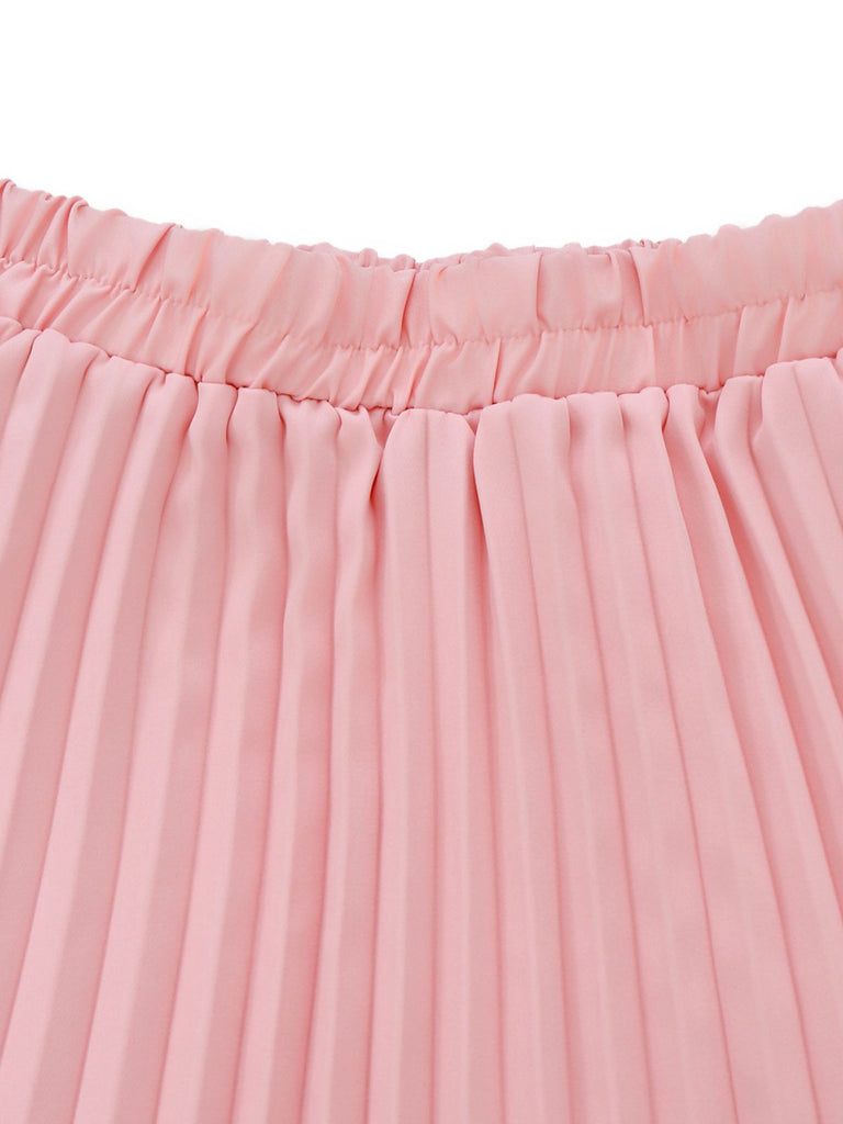2PCS Top in maglia senza maniche e gonna plissettata anni '30
