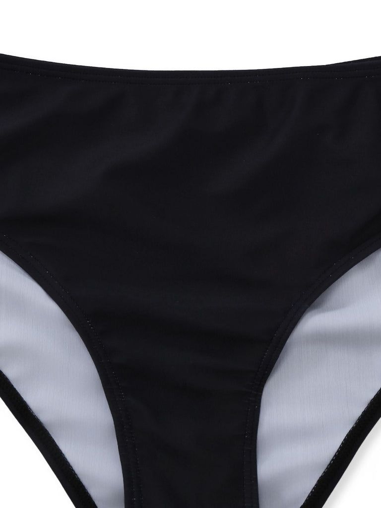 Tankini Explore The Beach nero anni '50