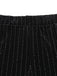 2PCS Completo blazer e pantaloni in velluto con paillettes nero anni '60