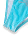 Bikini con teschio e strass in velluto blu anni '80