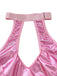 Completo intimo in pelle verniciata con lacci e reggiseno anni '80