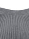 2PCS Maglione a collo alto a maglia e gonna plissettata anni '60
