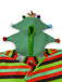 Felpa con cappuccio in 3D con albero di Natale colorato anni '70