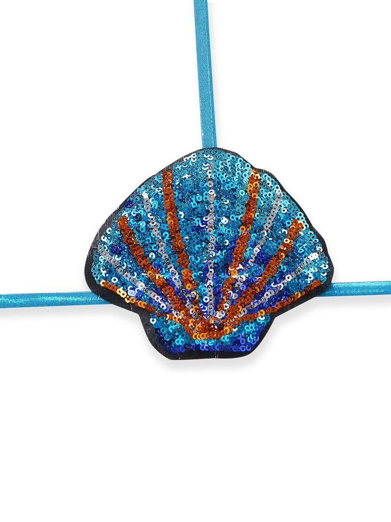 Set Bikini Blu Shell & con Stella Marina Anni '70 5