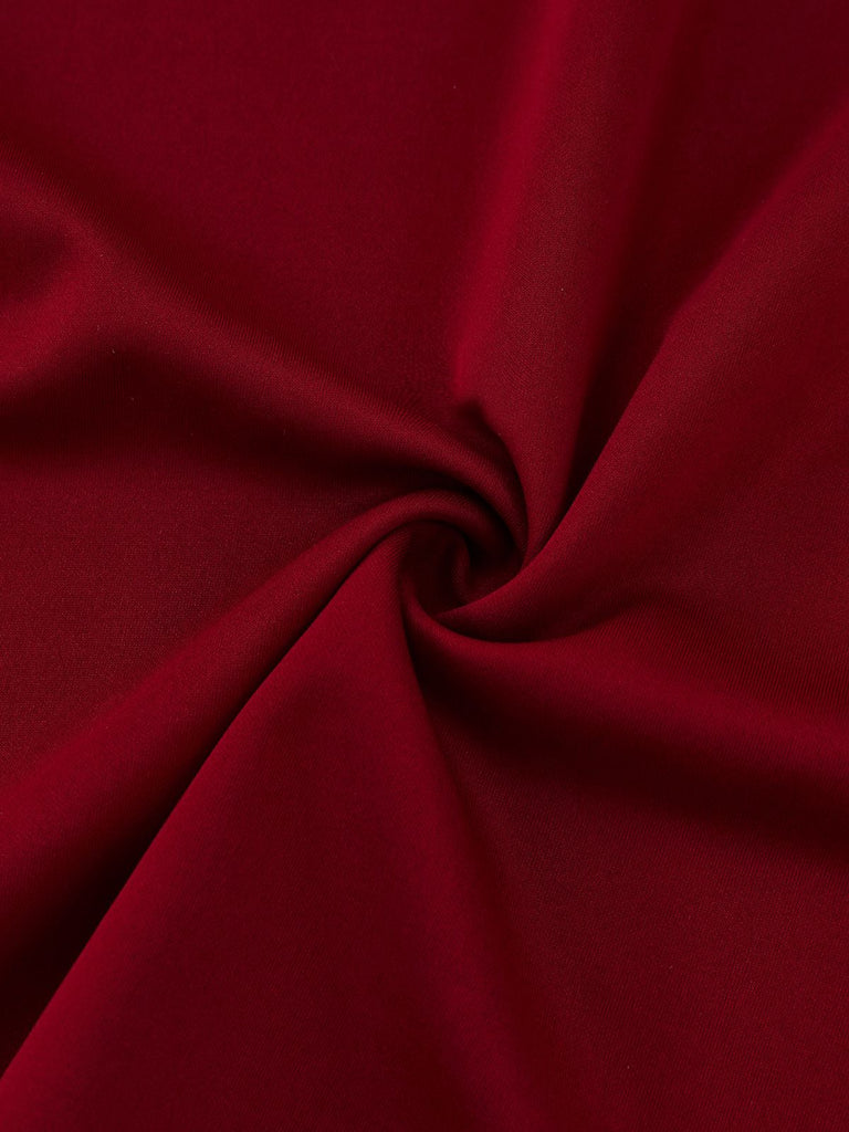 Abito bordeaux anni '30 in pizzo e spalle scoperte