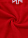 Abito maglione con collo alto con fiocco di neve rosso anni '60