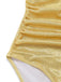Costumi intero con spalline arricciate e perle oro anni '80