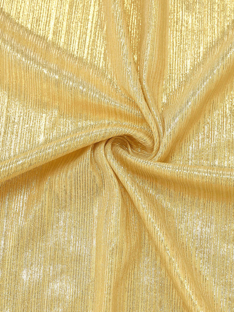 Costumi intero con spalline arricciate e perle oro anni '80