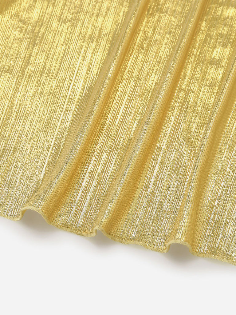 Copricostume con fiocco metallico dorato anni '80