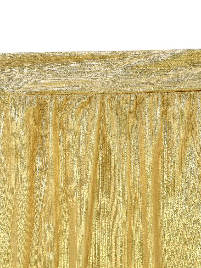Copricostume con fiocco metallico dorato anni '80