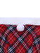 Completo abito patchwork senza spalline a quadri rosso anni '60