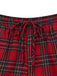 2PCS Pigiama a quadri natalizio rosso anni '30