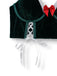 2PCS Completo top e gonna in velluto natalizio del 1970