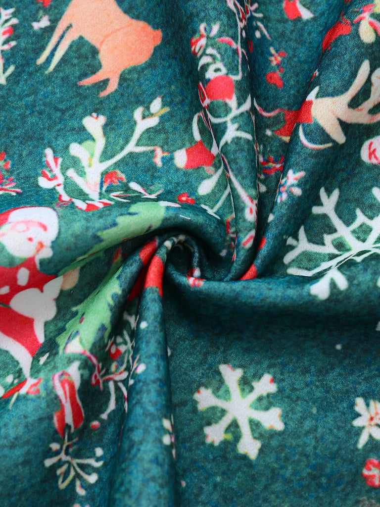 Cappotto con cappuccio e stampa natalizia anni '50