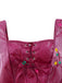 2PCS Top e gonna Hocus Pocus viola in pizzo floreale anni '30